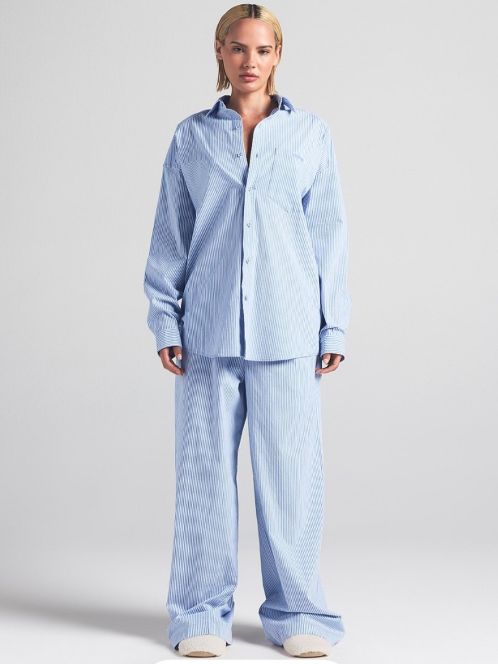 Skims Cotton Poplin Oversized Sleep Shirt